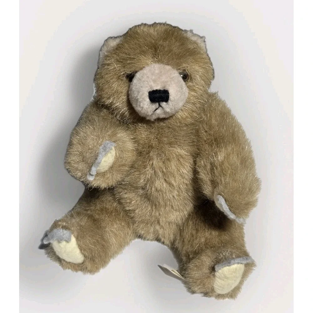 VTG‎ BROWN TEDDY BEAR PLUSH Stuffed Animal Jointed TOY K&M INTERNATIONAL 1992